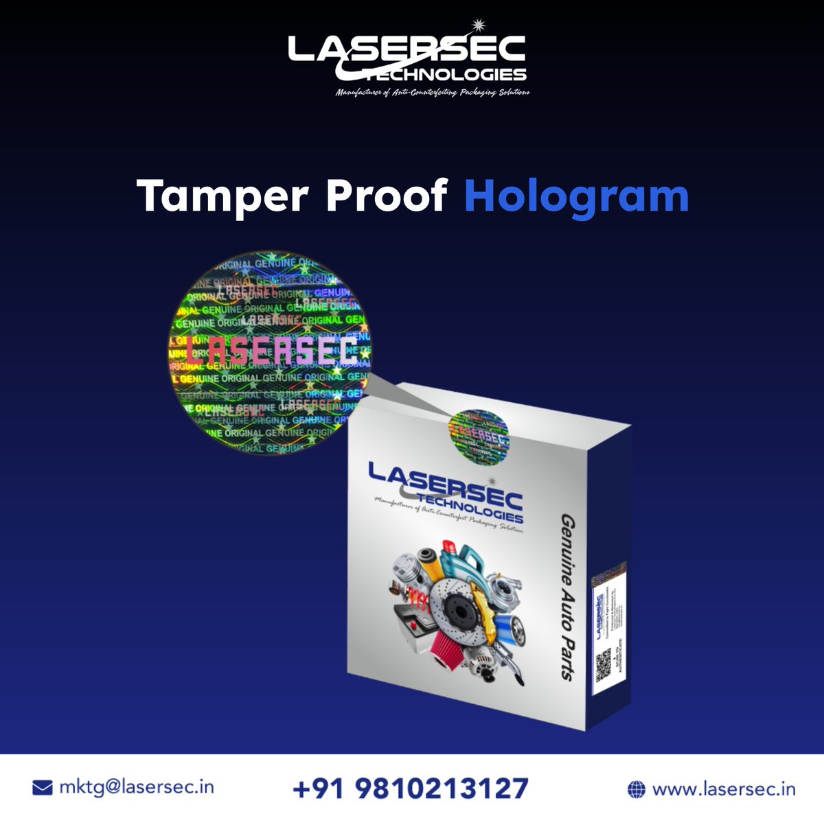 Explore tamper-proof holograms for the auto industry! These advanced measures deter tampering, safeguarding vehicles from counterfeits. It ensures brand integrity & consumer safety.

Read More --->  bit.ly/Automobile_Cou… 

#Lasersec #packaging #productpackaging