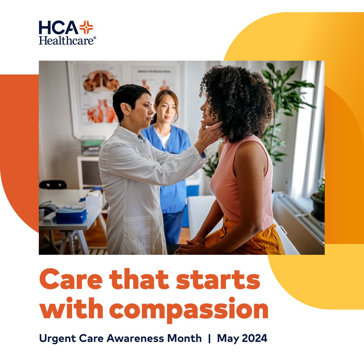 Each May, we honor #UrgentCareAwarenessMonth, which recognizes the vital role our urgent care colleagues play in caring for patients at the more than 330 @CareNow clinics across our larger @HCAHealthcare network. #HealthierTomorrows