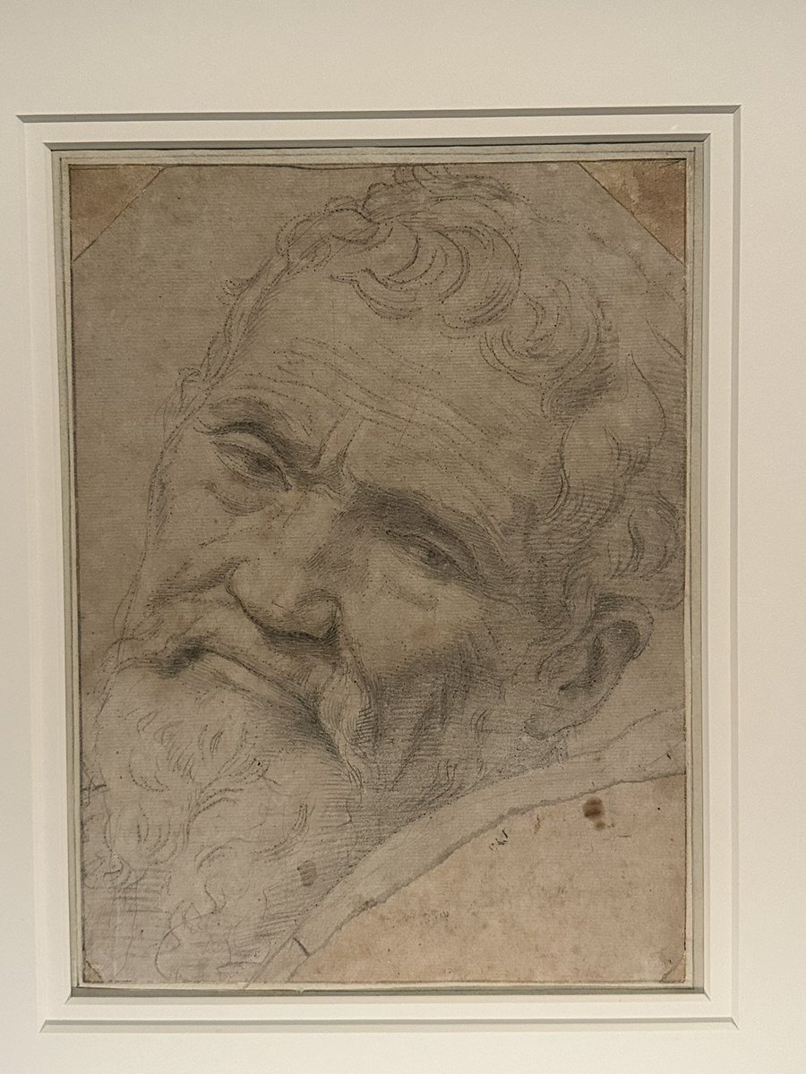 Michelangelo, arguably the most celebrated artist of his era, drawn in his seventies by his friend Daniele da Volterra. On display in @britishmuseum stunning Michelangelo the last decades exhibition #michelangelo