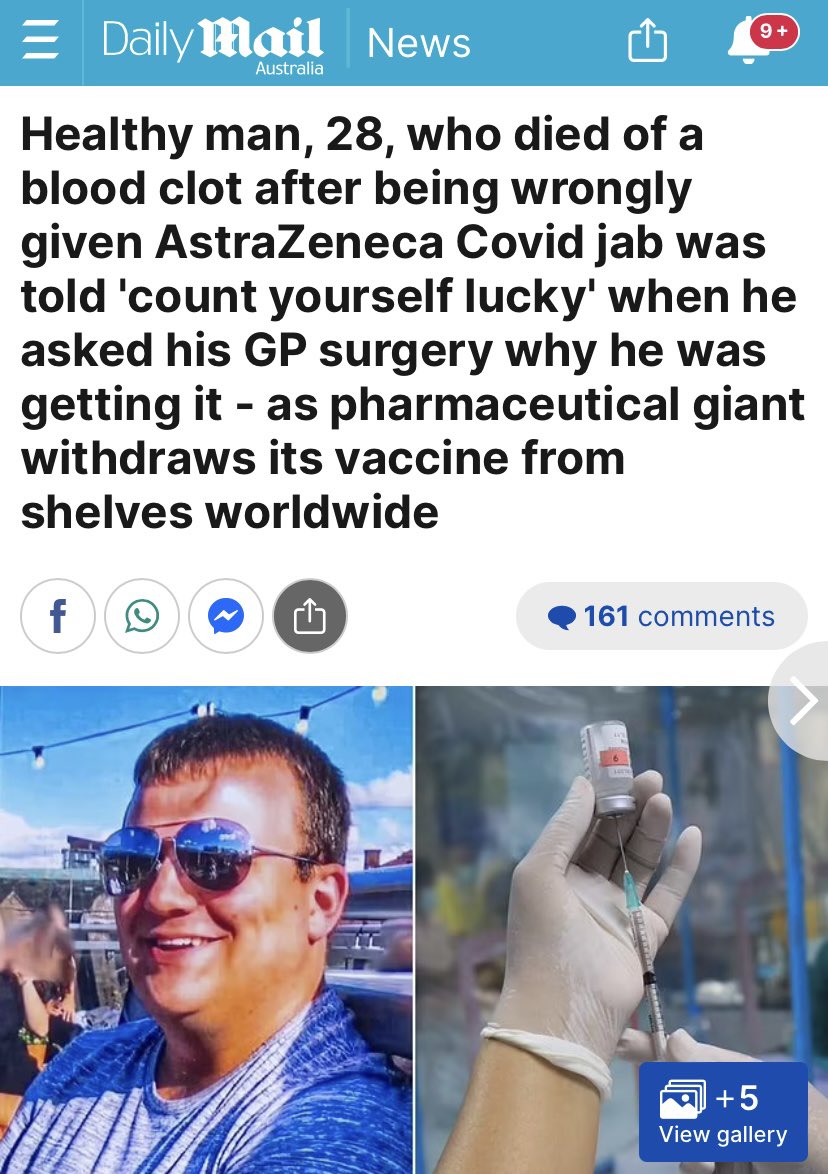 A healthy 28-year-old man who died after being wrongly given the AstraZenecaCovid vaccine was told to 'count yourself lucky' when he was given it.
Alex Reid, an operations controller from Leeds, 'did not understand why' he was invited to get the vaccination early in March 2021 as…