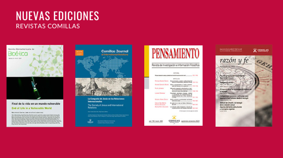 Cuatro de nuestras revistas han sacado nuevas ediciones en las últimas semanas. 📕📗 revistas.comillas.edu 📘📙 Visita el portal de Revistas Comillas para descubrirlas. #OpenAccess #bioética #filosofía #relacionesinteracionales #razónyfe