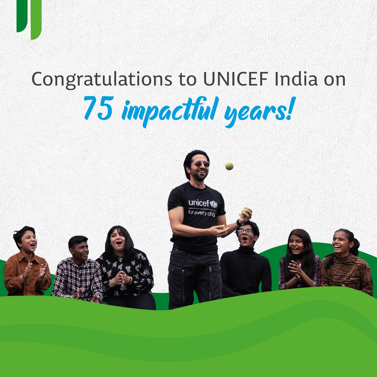 Today, UNICEF marks 75 years with India! Being associated with @UNICEFIndia has been such a rewarding experience for me. I am proud of our collective efforts with the Government of India and partners to promote, and protect child rights and advocate for an equal future for all…