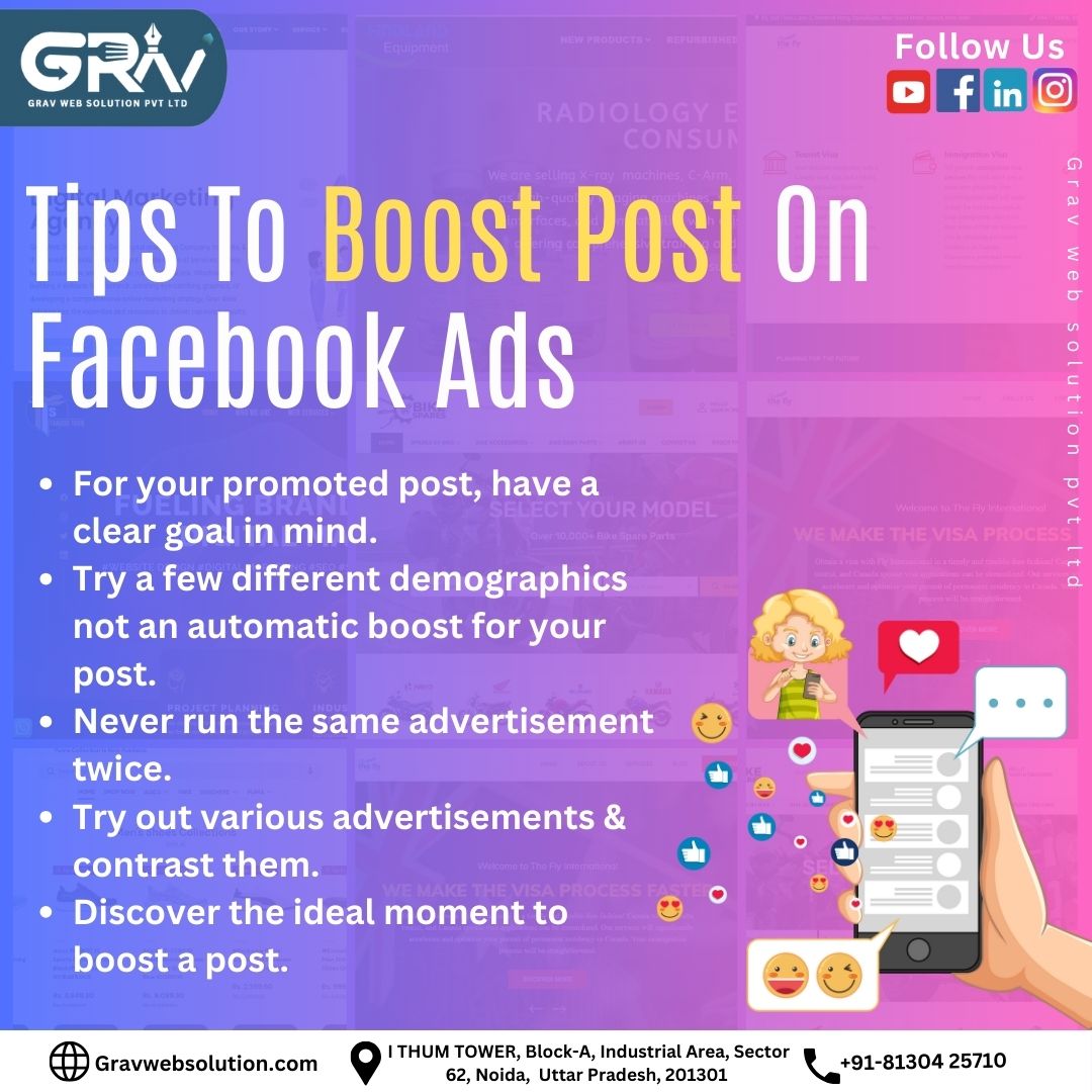 A brand's capacity for direct consumer communication is enhanced by social media marketing. 
#gravwebsolutionspvtltd #socialmediamarketing #socialmediamarketingtip #socialmediamarketing101 #brandawareness #buildcommunity #uniqueplatfrom #digitalmarketing #digitalmarketing2024