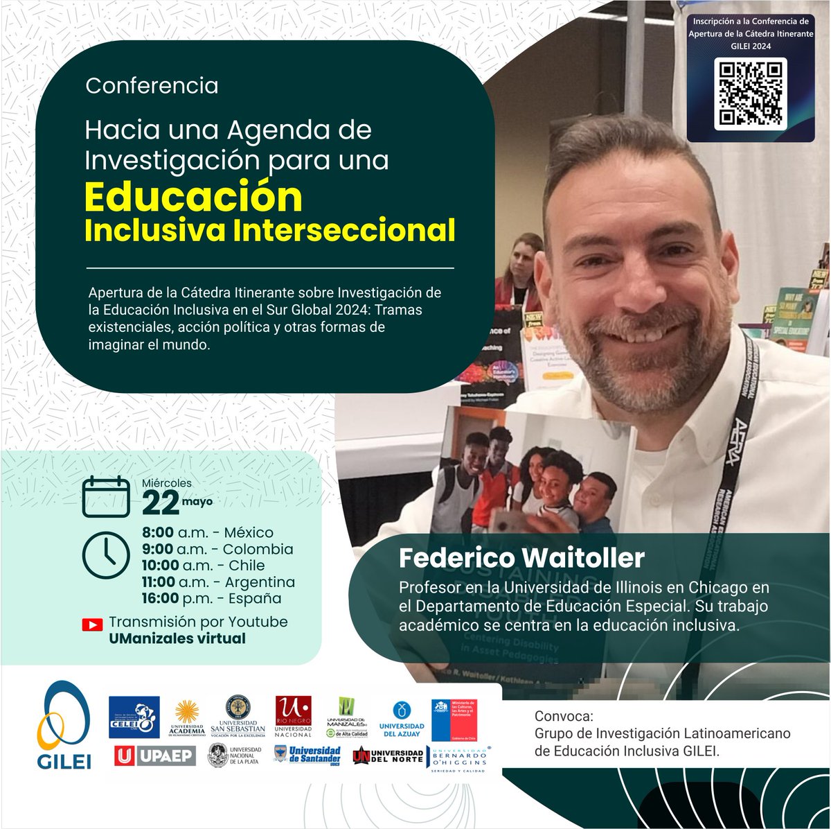 Federico R Waitoller (@waitollerf) on Twitter photo If you are free on May 22nd...
Si están libres el 22 de Mayo...
<a href="/thisisUIC/">University of Illinois Chicago</a> <a href="/TCPress/">Teachers College Press</a> <a href="/mildredboveda/">@mboveda.bsky.social</a> <a href="/epaa_aape/">EPAA/AAPE</a> #inclusiveeducation #educacioninclusiva If you are free on May 22nd...
Si están libres el 22 de Mayo...
<a href="/thisisUIC/">University of Illinois Chicago</a> <a href="/TCPress/">Teachers College Press</a> <a href="/mildredboveda/">@mboveda.bsky.social</a> <a href="/epaa_aape/">EPAA/AAPE</a> #inclusiveeducation #educacioninclusiva