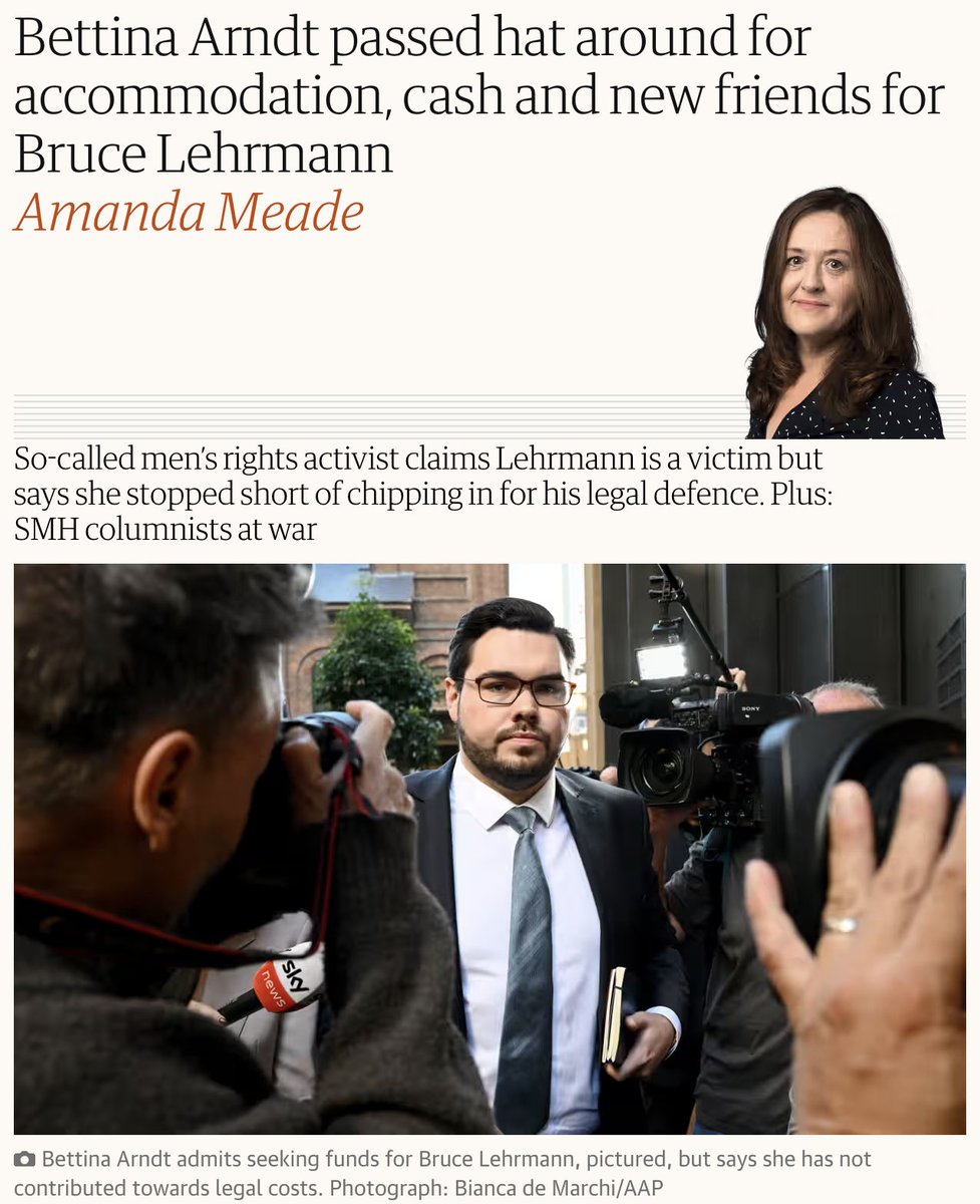 Bettina Arndt interviewed and platformed the man who groomed, stalked and sexually assaulted 15 year old Grace Tame. Now, Bettina, having cancelled her $100 a seat event platforming Lehrmann given the recent findings against him has instead asked people to donate cash to him.
