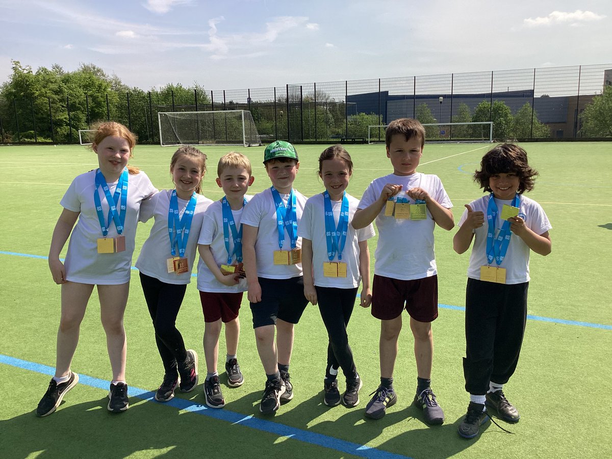 🌞The sun was shining for our fantastic primary schools as they took part in an athletics competition yesterday! Great skills, talent and sportsmanship on show from all the students from @CFriarswood @CoopClariceClif. Wear your medals with pride! 🏅#SucceedTogether