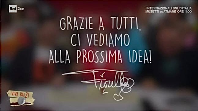 Ci vediamo alla prossima idea ✨ Grazie #VivaRai2 ⏰☕ ️ @Fiorello @fabriggio @MauroCasciari #RaiPlay