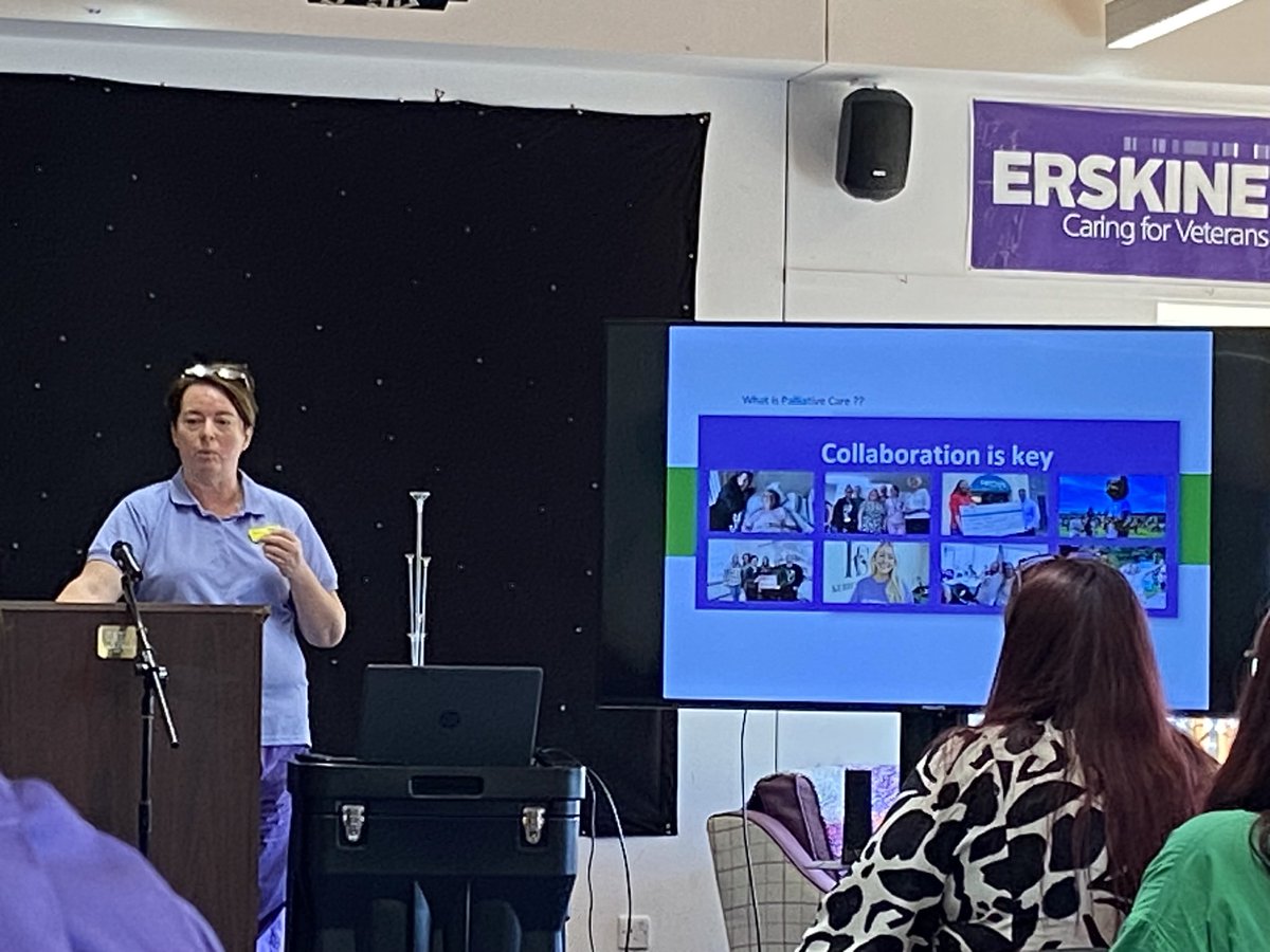 Monica from @ArdgowanHospice talking about palliative care at @ErskineCharity RN & SCA conference  #proudtocare #IND24