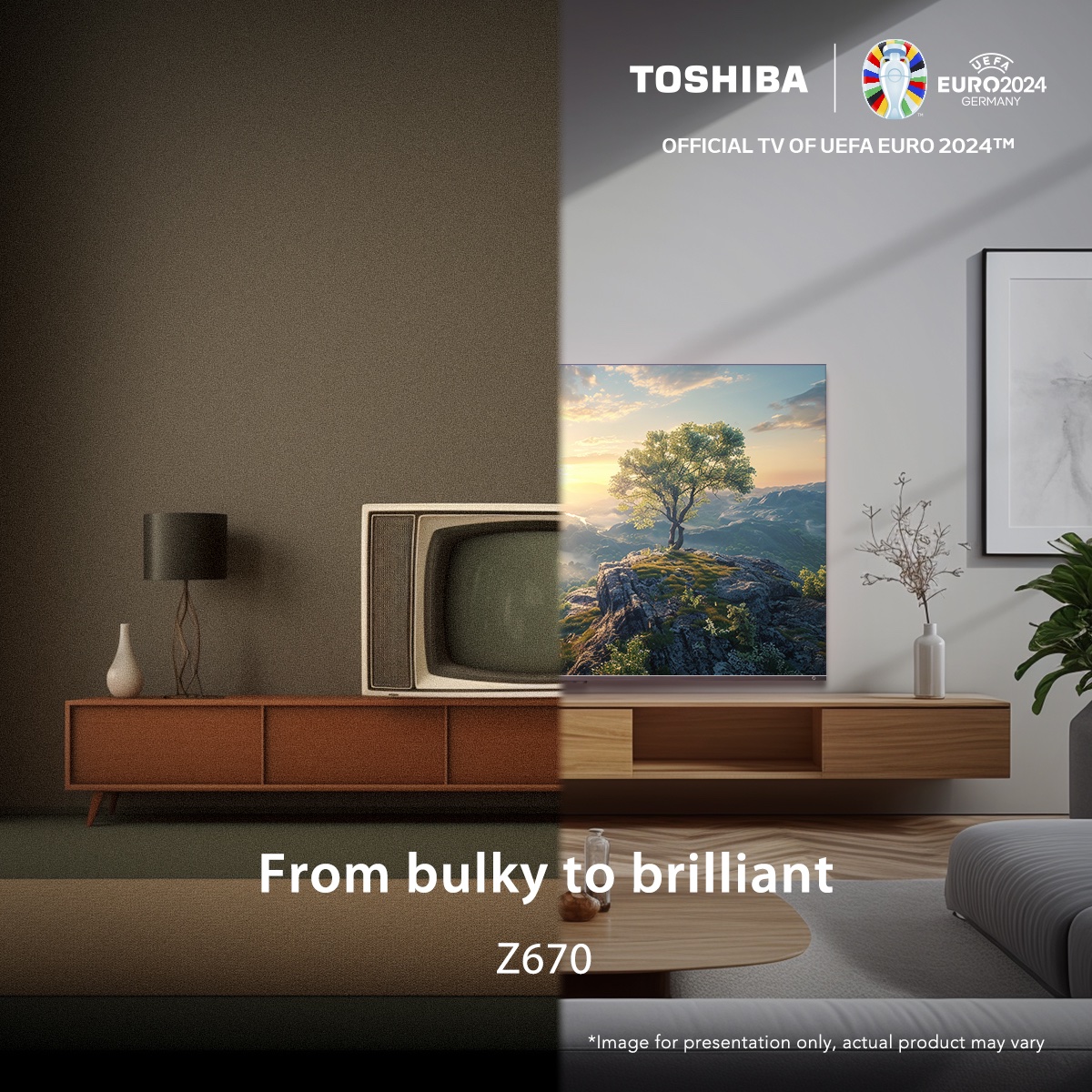 Remember the days of bulky CRT TVs? This #FlashbackFriday, we're celebrating the lighter side of entertainment with LED screens and #ToshibaTV Z670. What was your favorite show from the CRT era? Drop a comment, hit like if you love advancements in tech! #BeRealCraftsmanship