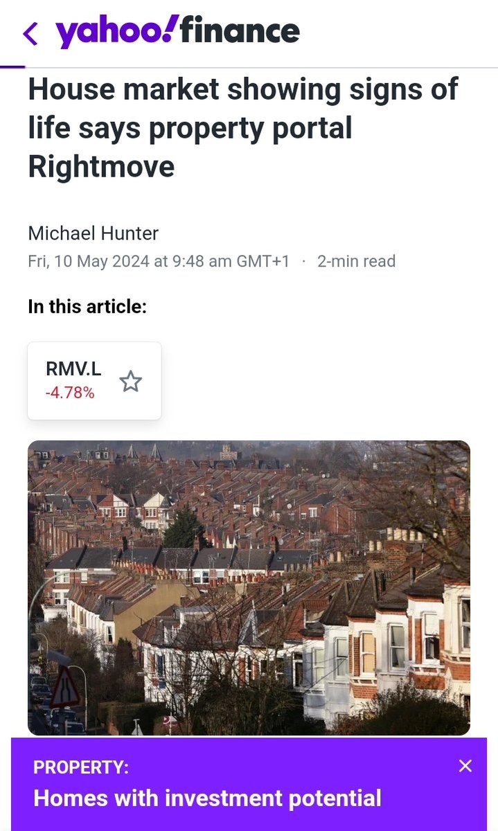 House market showing signs of life says property portal @rightmoveuk 

Credit: Yahoo Finance

#ukproperty