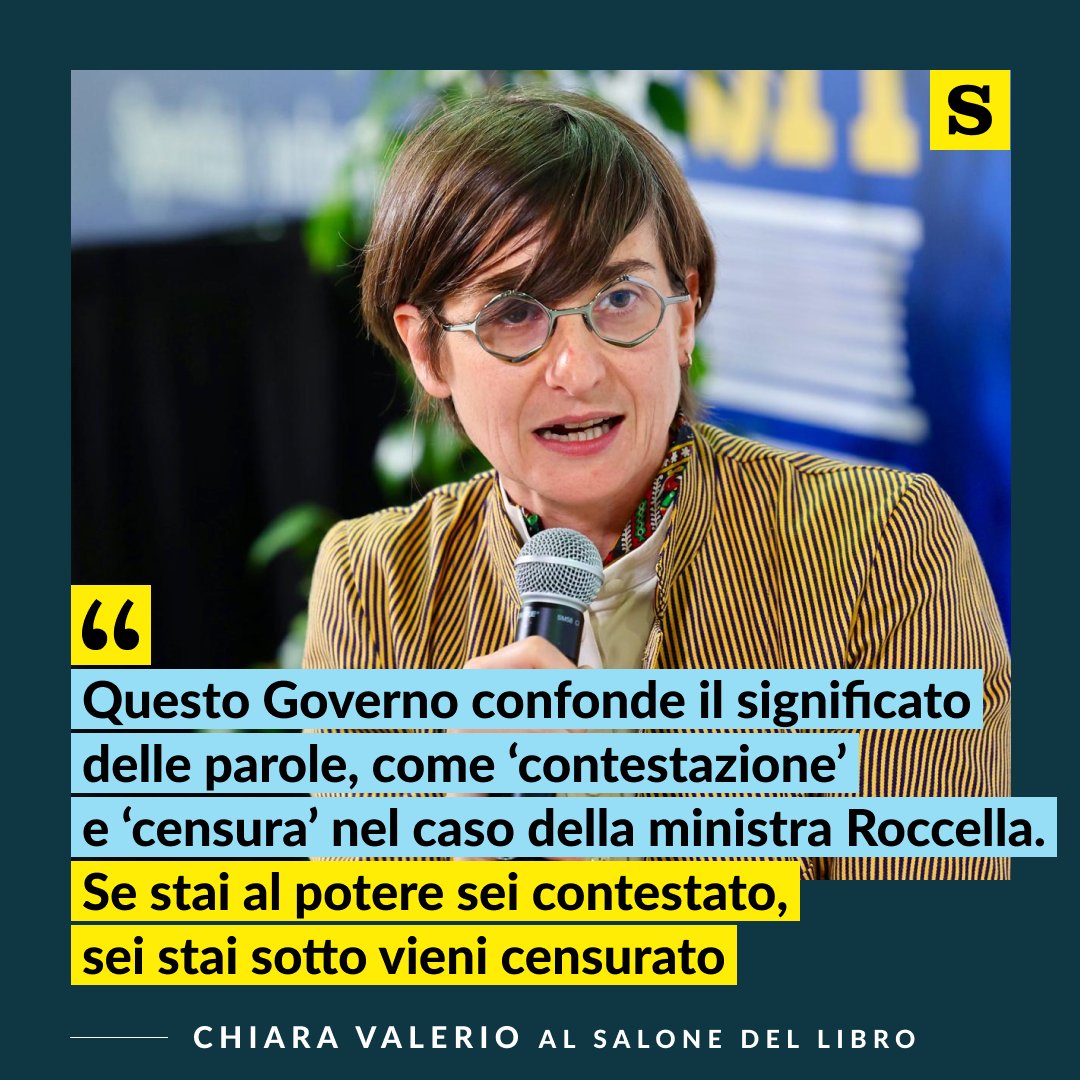 LaStampa's tweet photo. “Mi sembra che in questo Governo ci sia uno slittamento semantico: umiltà e umiliazione del ministro Valditara, così come censura e contestazione nel caso della ministra Roccella”. Così la scrittrice Chiara Valerio intervistata da Francesca Sfrorza ha risposto alla polemica sulla censura sollevata dalla Ministra per le pari opportunità e la Famiglia Eugenia Roccella

L'intervista integrale è su La Stampa

#chiaravalerio #Roccella #salonedellibro