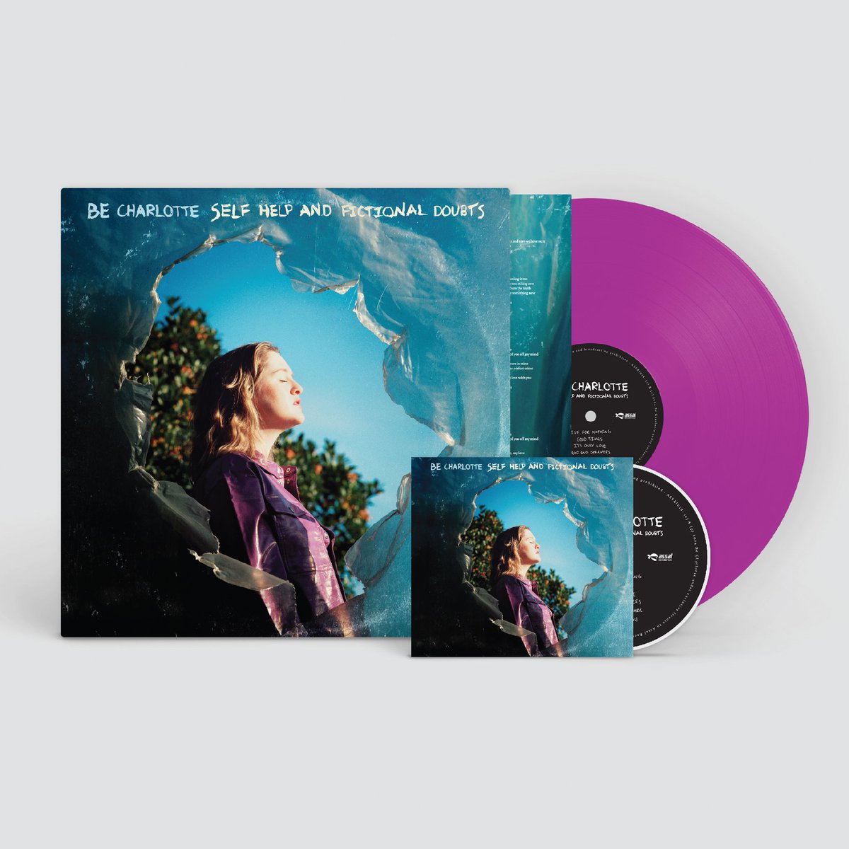 * BE CHARLOTTE ALBUM ANNOUNCED! * Yaaaaaaaaaas! 💜 'Self Help And Fictional Doubts' is out on June 21st, with the vinyl and CD releases through our own Assai Recordings! Pressed at @SeabassVinyl On Transparent Violet vinyl! Pre-Order: assai.co.uk/collections/be… #BeCharlotte
