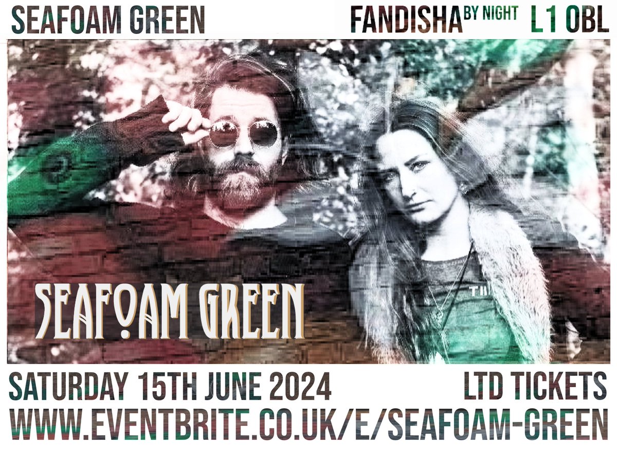 #FandishaByNight Saturday 15th June @SeafoamGreenHQ LTD Tickets Available eventbrite.co.uk/e/seafoam-gree…