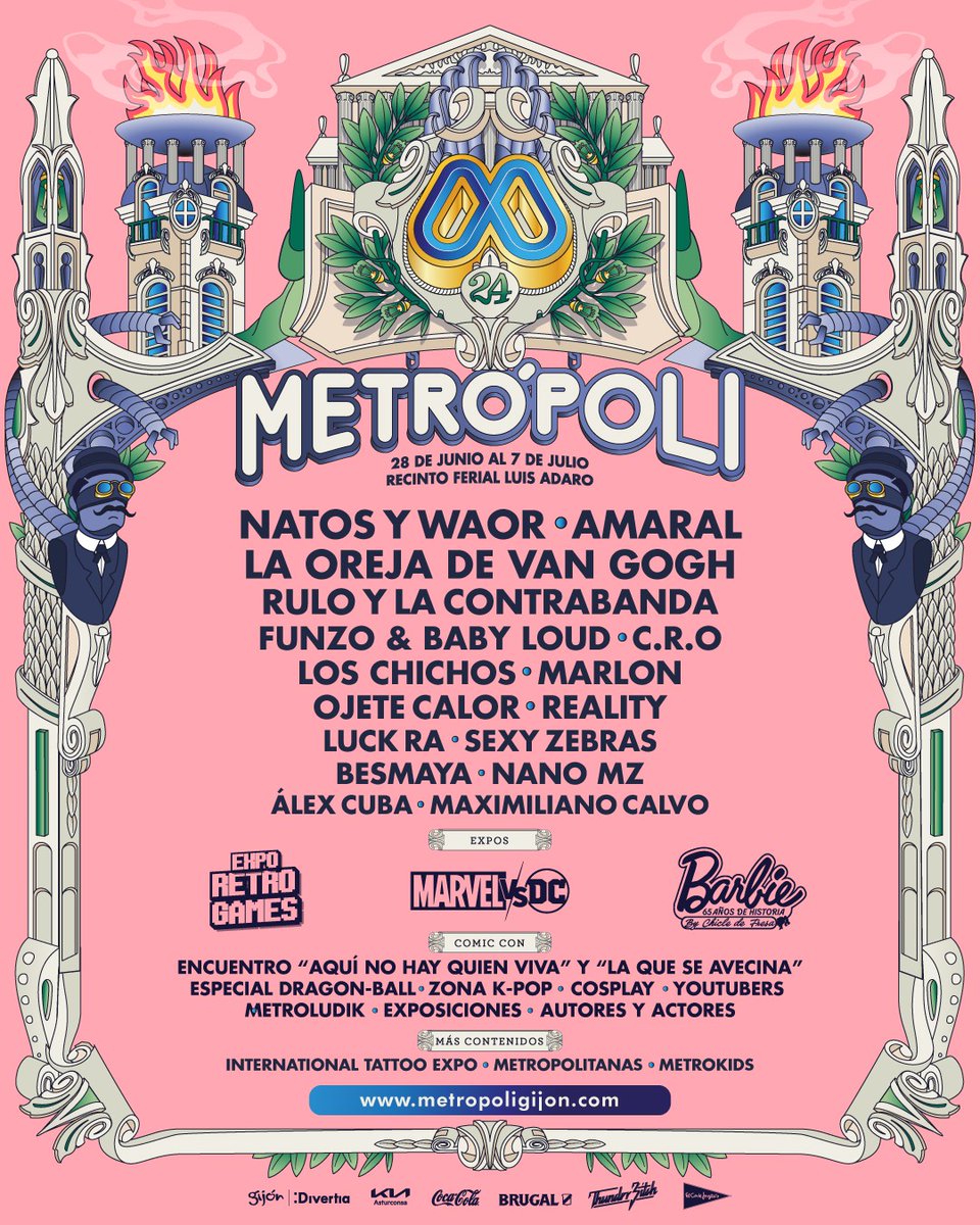 'Bresh', la fiesta más linda del mundo, cerrará la edición este año del @Metropoligijon. El festival se celebrará, del 28 de junio al 7 de julio, en el recinto ferial de Gijón