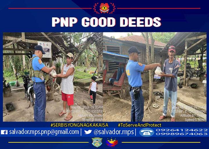 Giving of Food Packs. PNP Good Deeds #ToServeandProtect #SaBagongPilipinasAngGustongPulisLigtasKa