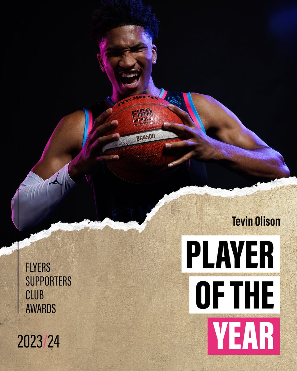 Bristol Flyers (@bristolflyers) on Twitter photo With 31% of the vote... 🔥
Tevin Olison has been named the Flyers Supporters Club's Player of the Year. With 31% of the vote... 🔥
Tevin Olison has been named the Flyers Supporters Club's Player of the Year.