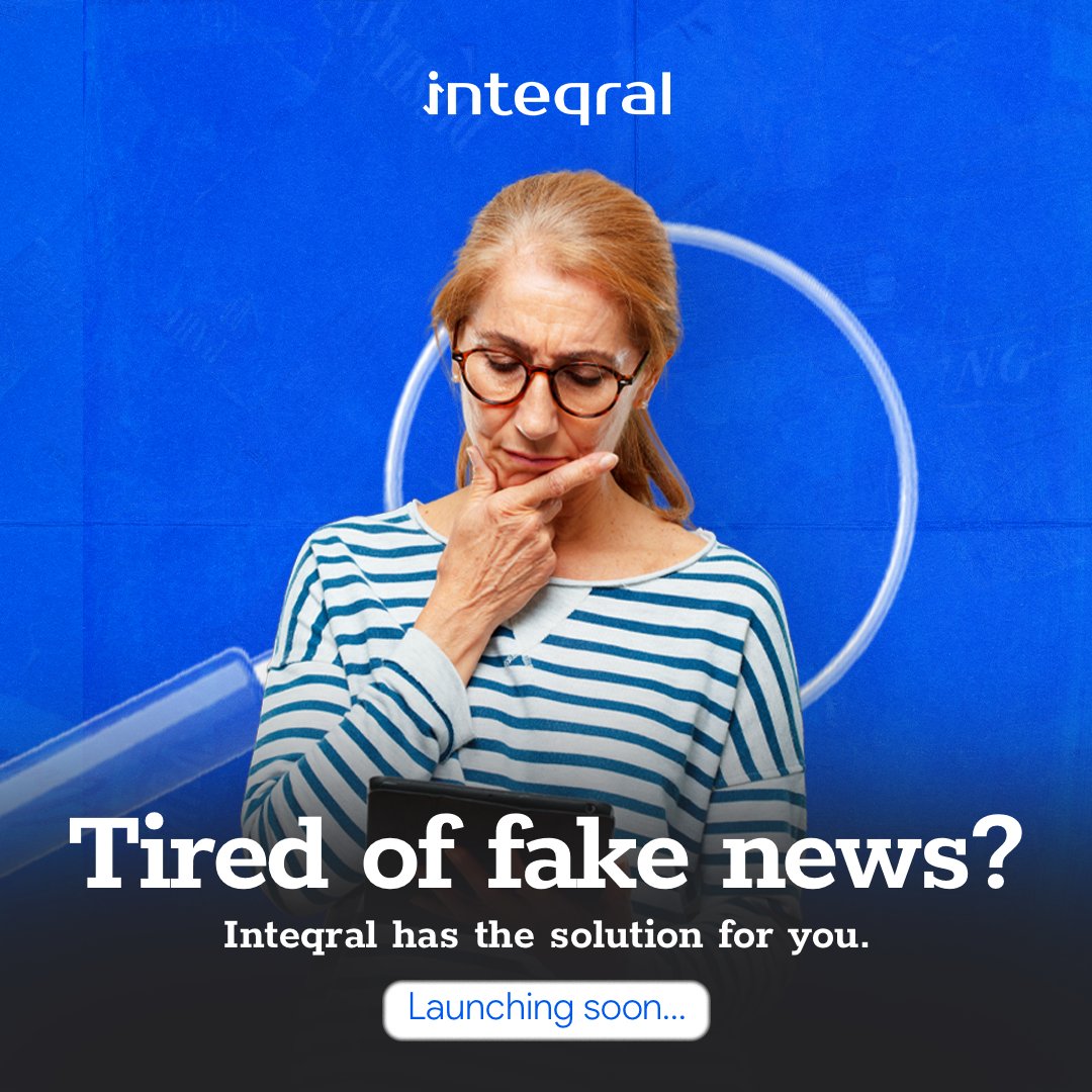 TheInteqral's tweet photo. 🚨 Don't fall for fake news.

Inteqral is coming soon to bring you the truth.

#inteqral #news #newssource #truenews #launchingsoon https://t.co/idDl63Hmut