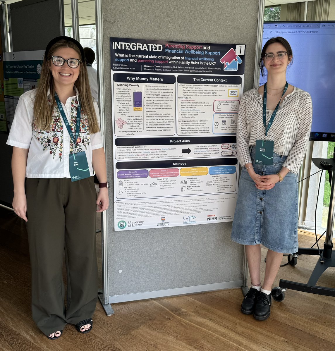 INTEGRATED Project (@in_tegrated) on Twitter photo 🎉 <a href="/EBryantAcademic/">El Bryant</a> is having a fantastic time today presenting our <a href="/IN_TEGRATED/">INTEGRATED Project</a> poster at <a href="/UniofExeter/">University of Exeter</a>'s CYP Wellbeing @ Exeter Research Network's Annual Symposium!
Joined here by our brilliant Project Manager <a href="/AmyBond30/">Dr Amy Bond</a>.
<a href="/NIHRresearch/">National Institute for Health and Care Research</a> <a href="/ChYMe_Exe/">ChYMe</a> <a href="/PlymUni/">University of Plymouth</a> <a href="/unisouthampton/">University of Southampton</a> 🎉 <a href="/EBryantAcademic/">El Bryant</a> is having a fantastic time today presenting our <a href="/IN_TEGRATED/">INTEGRATED Project</a> poster at <a href="/UniofExeter/">University of Exeter</a>'s CYP Wellbeing @ Exeter Research Network's Annual Symposium!
Joined here by our brilliant Project Manager <a href="/AmyBond30/">Dr Amy Bond</a>.
<a href="/NIHRresearch/">National Institute for Health and Care Research</a> <a href="/ChYMe_Exe/">ChYMe</a> <a href="/PlymUni/">University of Plymouth</a> <a href="/unisouthampton/">University of Southampton</a>