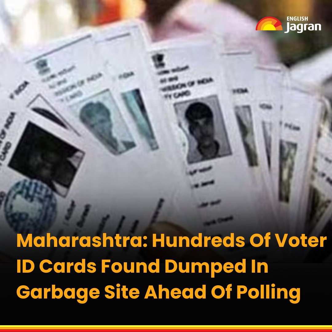 #Maharshtra: Speaking on the matter, Jalna Collector and District Election Officer, Dr Shri Krishnanath Panchal said that the dumped voter ID cards are old and that they were dropped by some unknown individual. Read More: tinyurl.com/bdesvne2 #VoterIDcards #GarbageSite…
