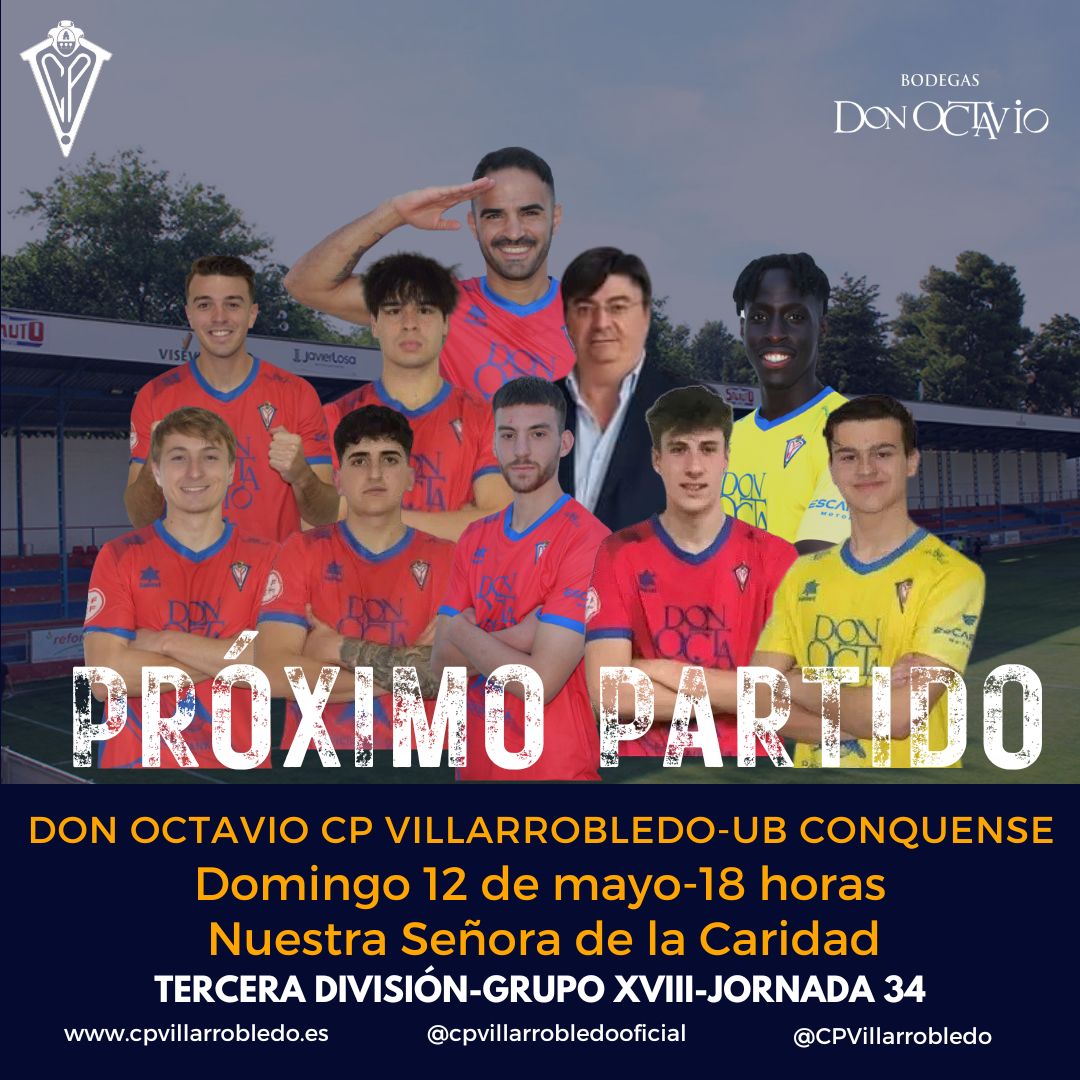CPVillarrobledo's tweet photo. ❗𝙑𝒐𝙡𝒗𝙚𝒎𝙤𝒔 y terminamos la liga en el 𝘽𝒂𝙧𝒓𝙖𝒏𝙘𝒐❗
🏆 #3RFEF | GRUPO XVIII | JORNADA 34
🆚 UB Conquense
🏟️ Municipal de la Virgen
📍 Villarrobledo
📆 Domingo, 12 de mayo
⏰ 18:00h.
❗OS NECESITAMOS, AFICIÓN❗
#vamoslobos🐺
 
  #𝙏𝙪��𝙤𝙨𝙃𝙖𝙘𝙚𝙨𝙈𝙚𝙟𝙤𝙧𝙚𝙨❤️💙 https://t.co/DWBel571FQ