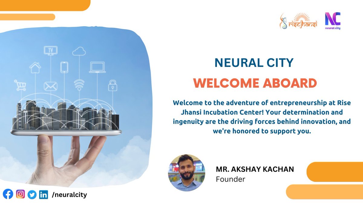🌟 Welcome Neural City to Rise Jhansi Incubation Center! 🚀 Join the journey of innovation for a smarter, sustainable urban future.🌆💡
#NeuralCity #Innovation #RiseJhansi #StartupSuccess #Congratulations