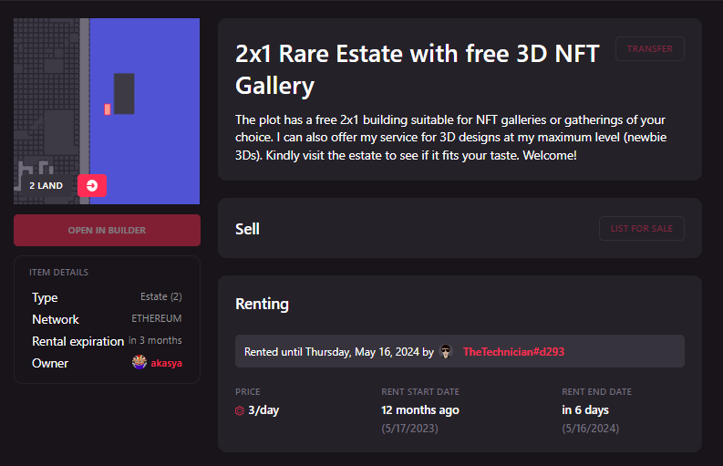 The end is near hahaha😅😅
<a href="/decentraland/">Decentraland</a> #estate
down 80% from purchase price btw
planning to hodl and practice 3D again!
Thank you <a href="/MetaWolfDCL/">MetaWolf.DCL.ETH</a>