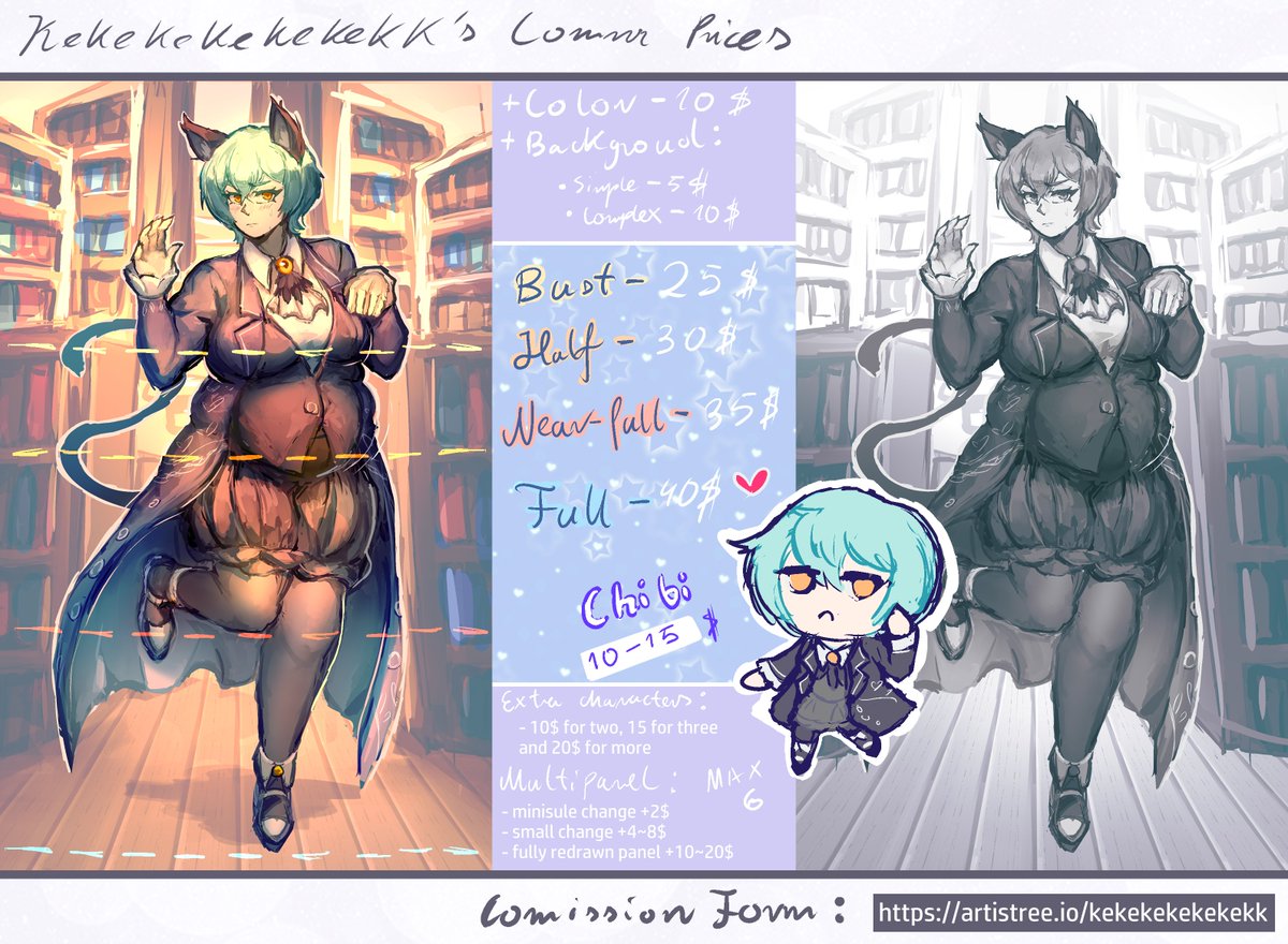 It's time to open up some c0mmi$$ions for bills n stuff
The request form can be found on my bio as usual 🙃
#ArtistOnTwitter #arttwt