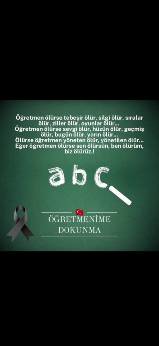 Bugün tatil değil bugün yas sevgili öğrencilerim. Bugün öğretmenini öldüren ülkenin yası… 
#ÖğretmenTekYürek