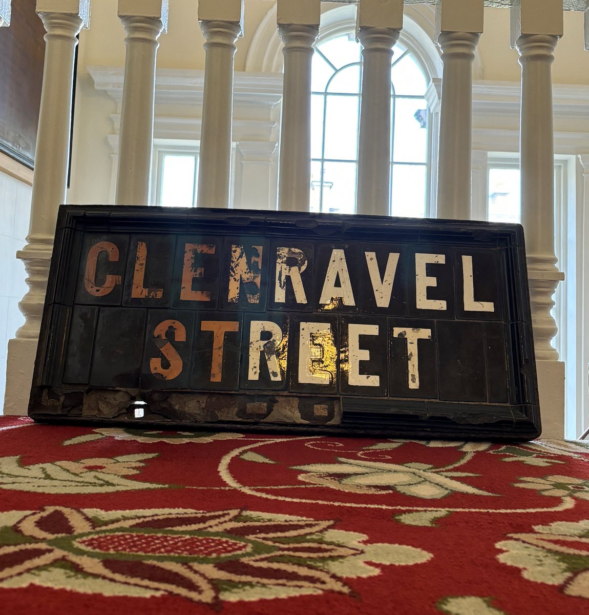 Did you know that Belfast's first tiled ceramic signs were erected by the Belfast Charitable Society on Clifton St, Regent St & Duncairn St? Pictured here is the original sign from Glenravel Street which was salvaged from the demolition of the area to make way for the Westlink.