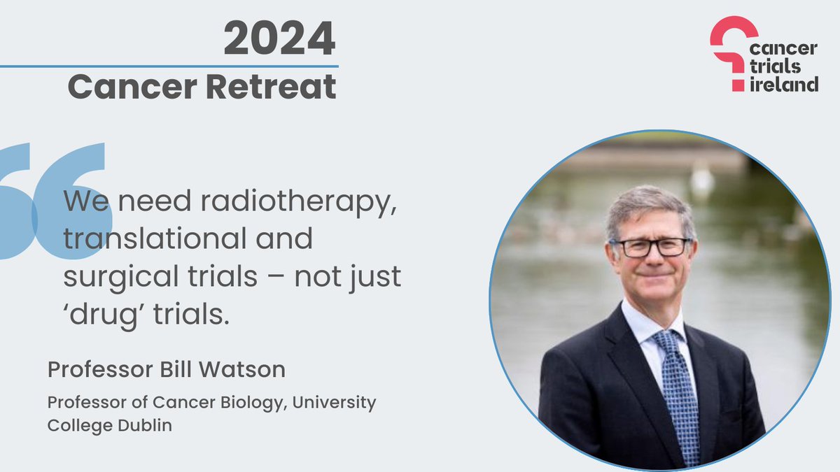 Chairing our first panel discussion of the day, on the future of non-drug trials, we're delighted to welcome Prof William Watson @ucddublin @UCDMedicine #CancerRetreat