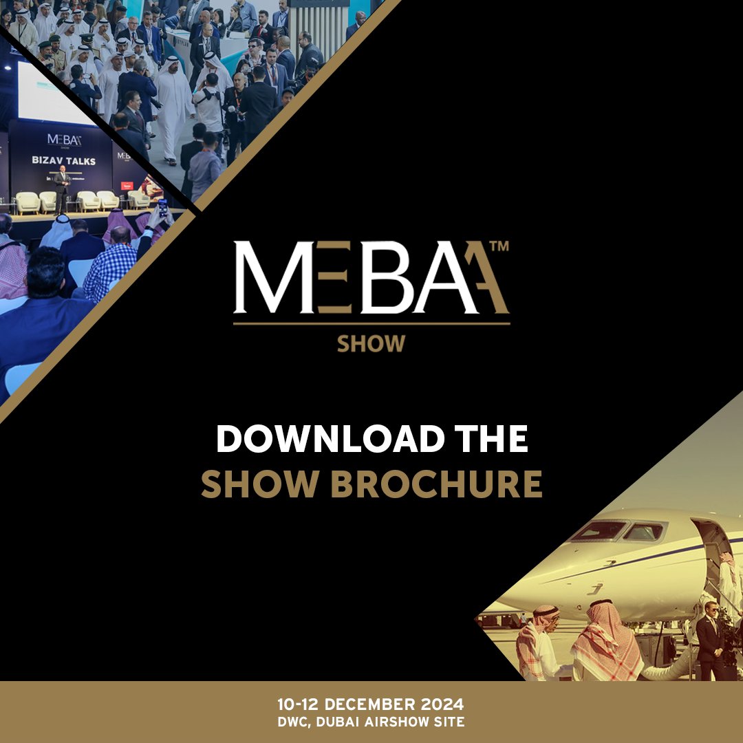 Gear up for #MEBAAShow 2024! Don't miss this pivotal event uniting the region's thriving business aviation industry to shape its future. Download the official #MEBAAShow brochure to uncover networking features & showcase your brand to a targeted audience: bit.ly/44zwk2I