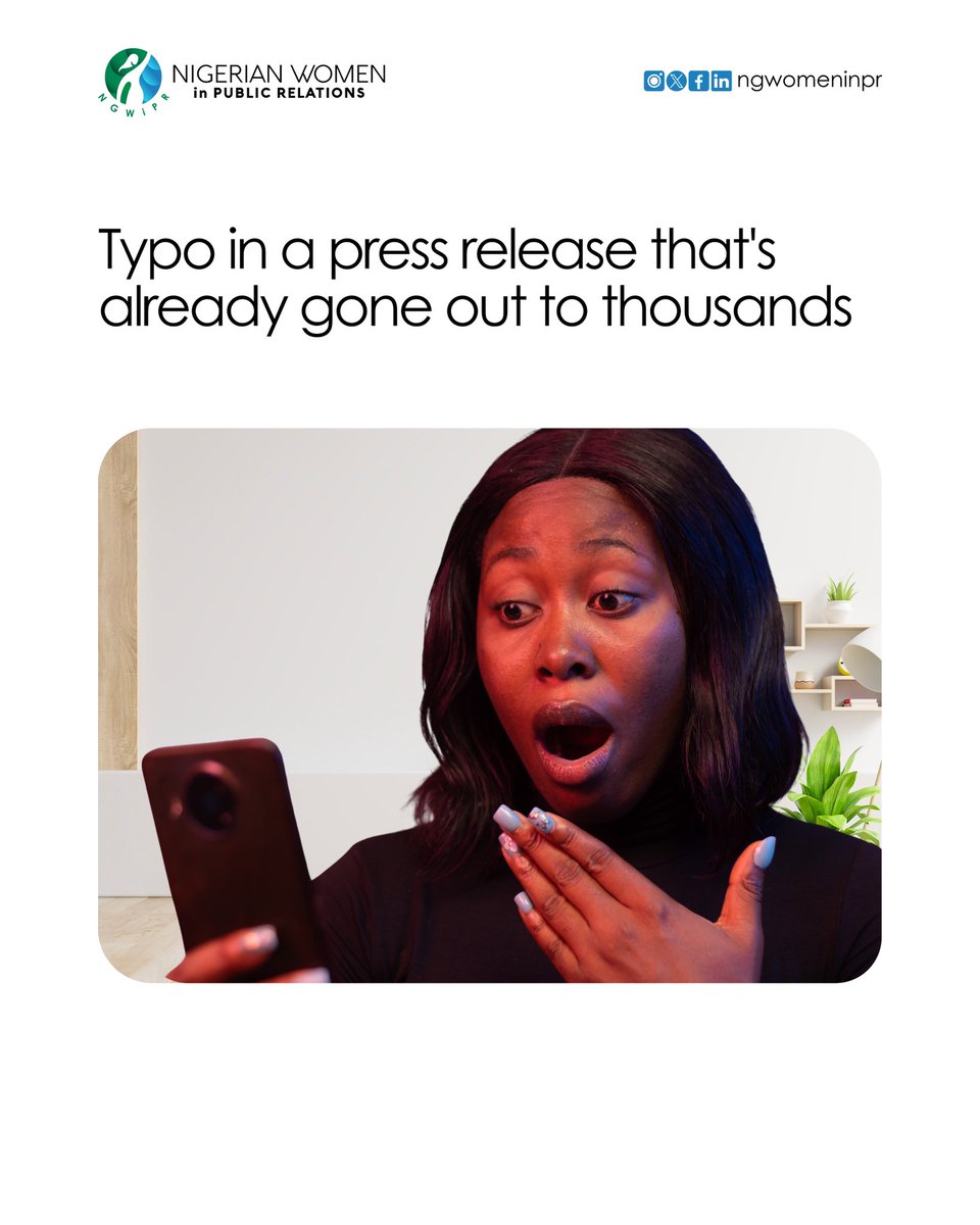 NGWomeninPR's tweet photo. The PR business comes with so many unexpected challenges. How do you handle situations like these? Share in the comment section👇🏾

And don’t forge to register for the #PRBusinessTraining, Don’t miss out on this opportunity to upscale your business.

#NigerianWomeninpr #prstories https://t.co/JVqKOZRRHz