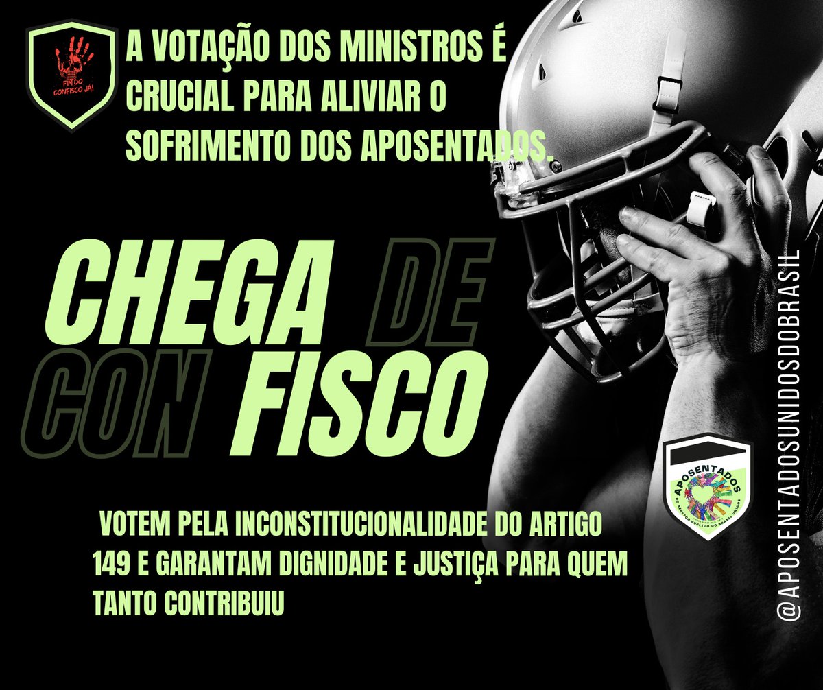 <a href="/Jucilene9075889/">Jucilene🚩🇧🇷🚩</a> <a href="/STF_oficial/">STF</a> <a href="/RadioeTVJustica/">Rádio e TV Justiça</a> <a href="/nunesmarquesk/">Kassio Nunes Marques</a> <a href="/MinAMendonca/">André Mendonça</a> <a href="/Cristianozaninm/">Cristiano Zanin Martins</a> <a href="/FlavioDino/">Flávio Dino 🇧🇷</a> "O art.149 da EC103/19 estipula desconto de 14% nas aposentadorias de servidores que ganham acima de 1 sal. min.! Ministros do STF, julguem inconstitucional. 
<a href="/STF_oficial/">STF</a>
<a href="/gilmarmendes/">Gilmar Mendes</a>
<a href="/LRobertoBarroso/">Luís Roberto Barroso</a>
<a href="/alexandre/">Alexandre de Moraes</a>
👇
Dignidade Já
#JustiçaParaAposentados"