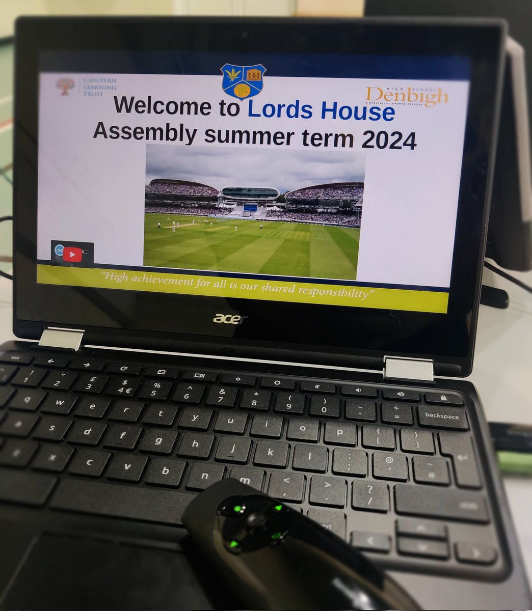 Pleased to have led my very first assembly with Lords House this morning. Looking forward to the exciting and enriching activities coming up this term and a major comeback from Lords House! 🤞🏻🏏 @DenbighHigh