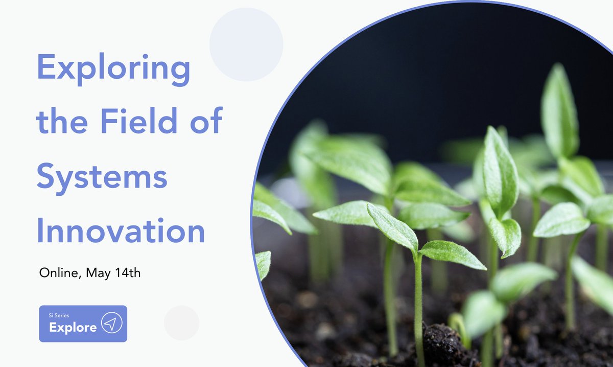Coming up next week at Si this information session to share with you what we know about the state of systems innovation and explore where it stands as a set of ideas, a practice and a methodology. You can book a place here: t.ly/-GCSA
