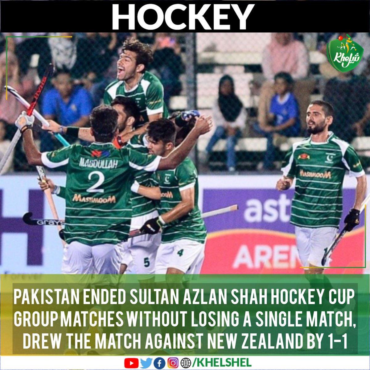 What a performance by the boys in green, Pakistan will face Japan in the final of #SultanAzlanShahHockeyCup tomorrow. #Hockey | #Pakistan | #AmmadButt | #Malaysia | #BackTheBoysInGreen