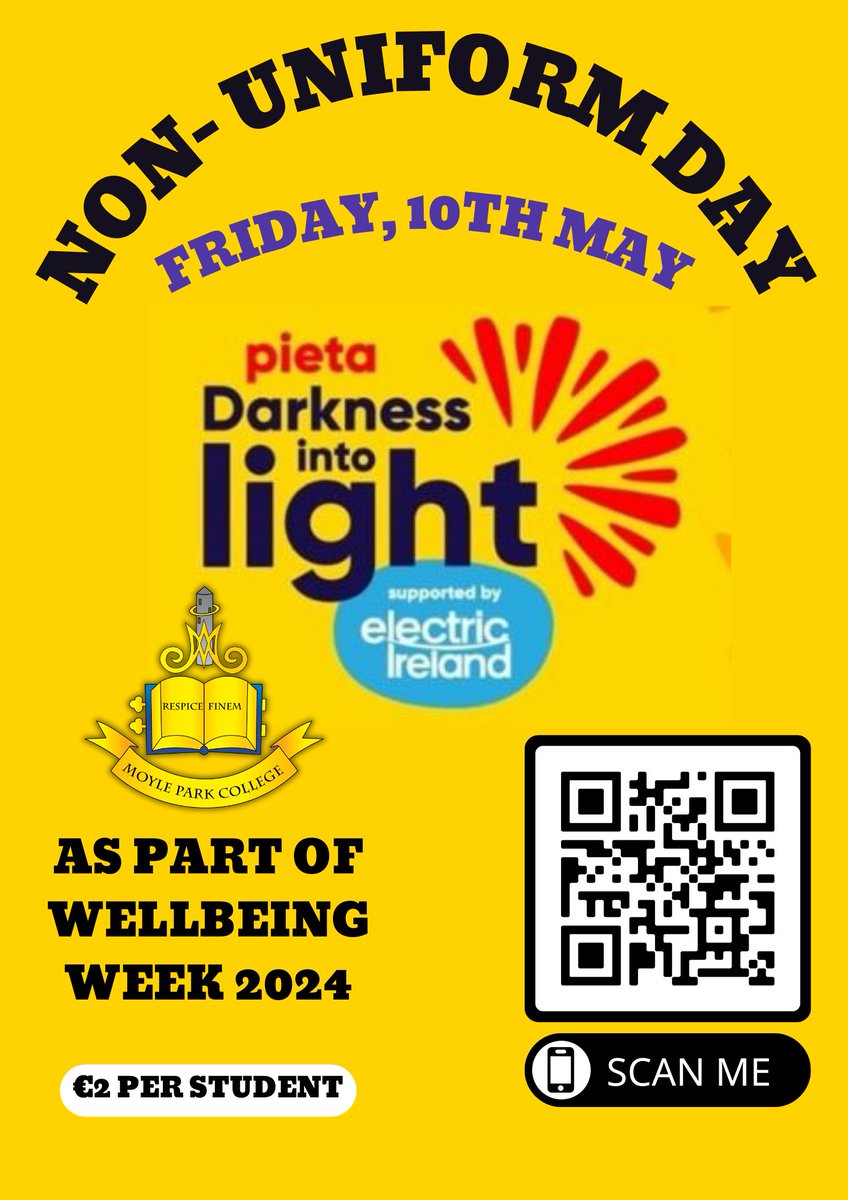 We've raised over €400 today from the non-uniform day between cash and revolut donations. Use this link or QR code to add your donation: @DILCorkagh #Hope #DIL2024 darknessintolight.ie/fundraisers/mo…