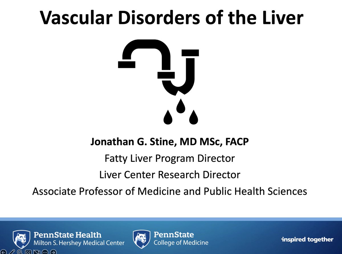 Looking forward to lecturing to @PennStGastroHep GI fellows this AM about all things PVT, BCS/HVT related and more!