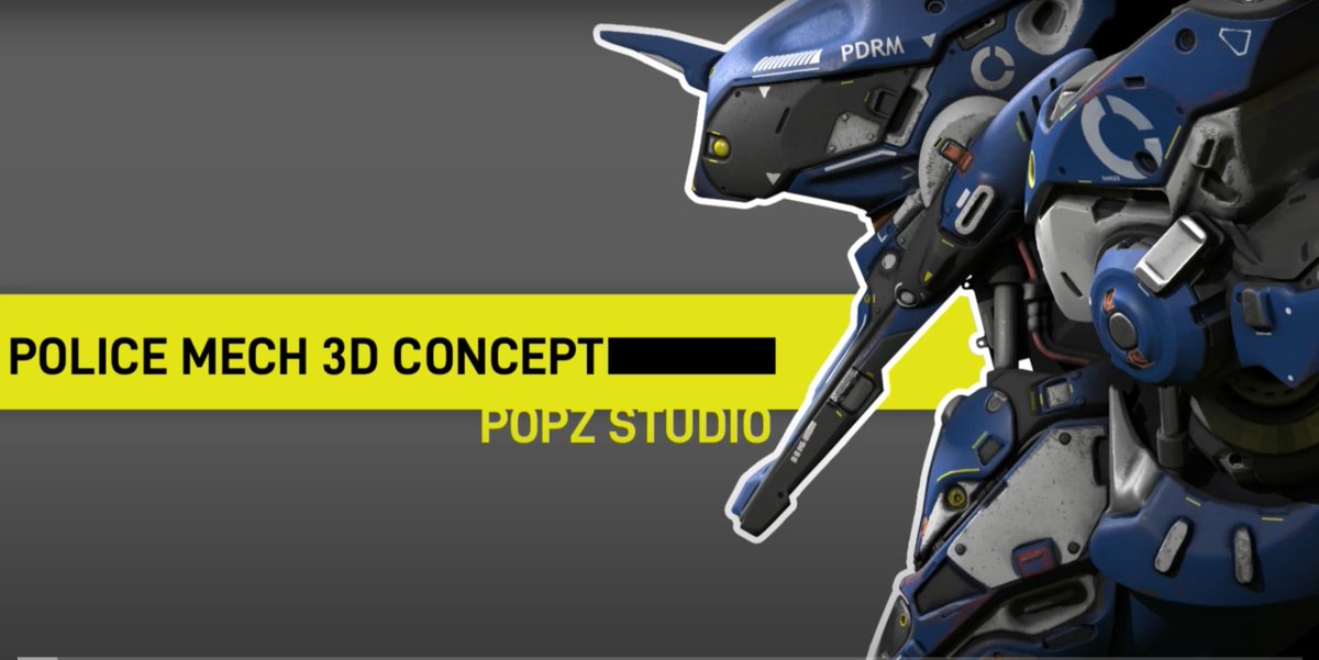 Police Mecha 3DCoat Concept Sculpt, from sculpt to texture: a video of the process by Iman Nur: youtu.be/IhDLDbjmAz8?si… #tutorial #3dcoat #mech #police #sculpting #texturing #learn #3dart