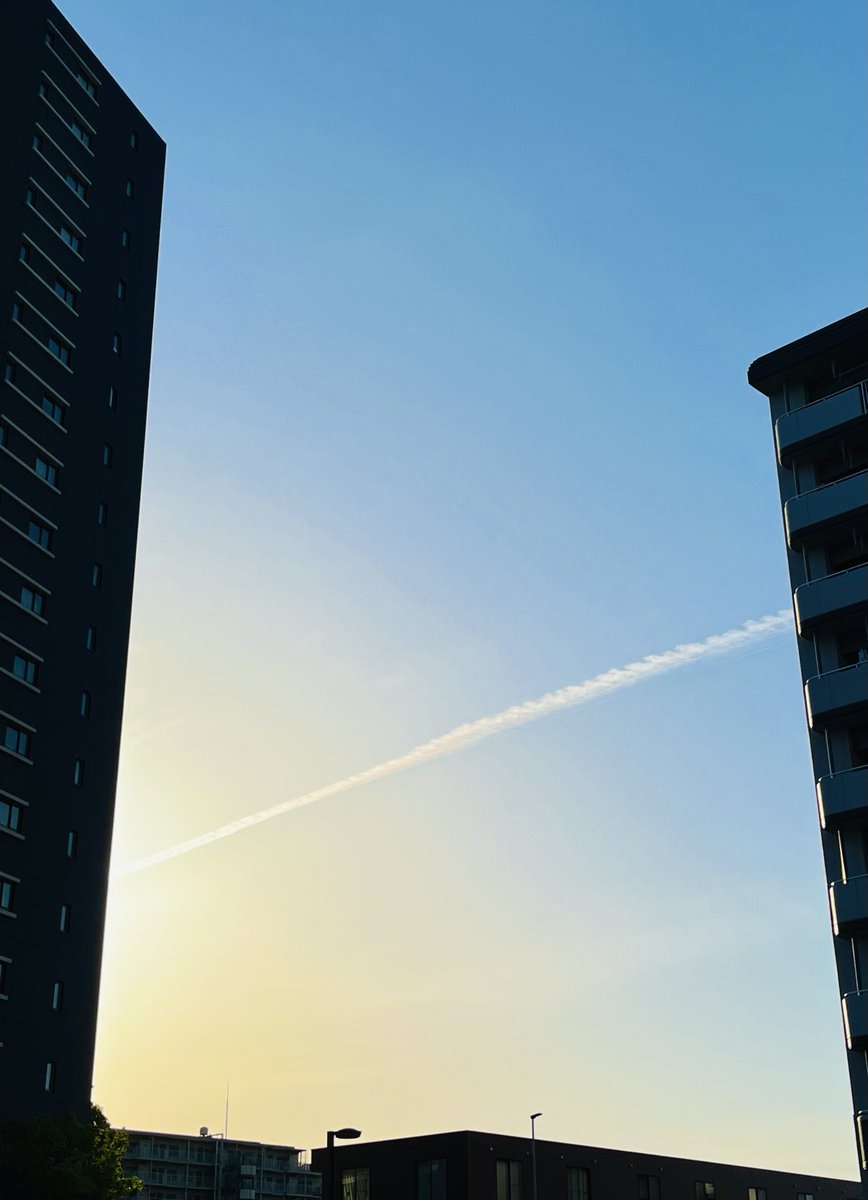 飛行機雲 すきですね^ ^