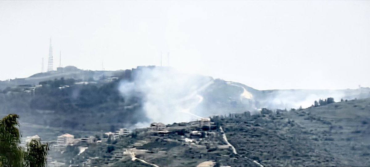 White phosphorus shells are being dropped on Odaiseh south Lebanon