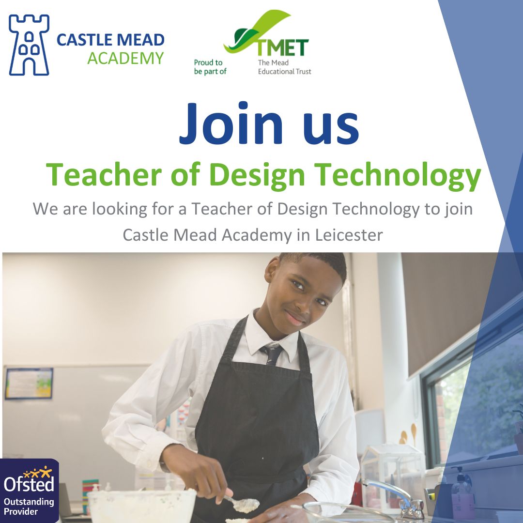 🔹Join our school as a Teacher of DT!🔹 An exciting opportunity for a dynamic and creative individual to inspire the next generation of innovators. Apply today! Deadline, 21st May 9.00am eteach.com/job/teacher-of…
