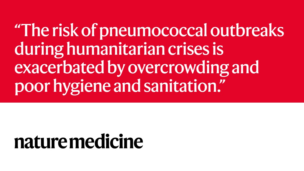 Strategies for controlling pneumococcal disease and outbreaks during humanitarian emergencies. Correspondence from Brenda Kwambana-Adams and colleagues. nature.com/articles/s4159…