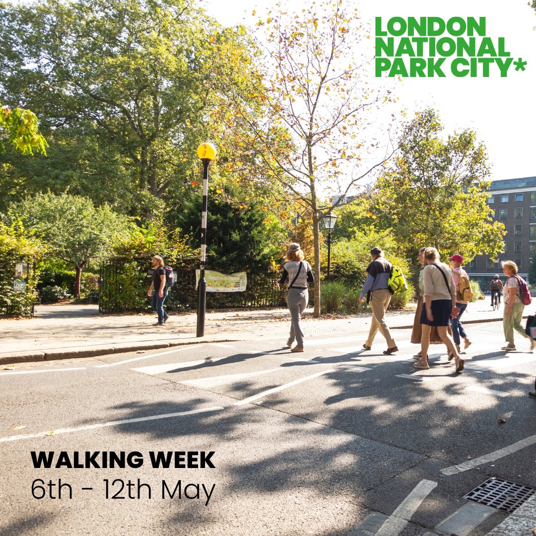 Loads going on tomorrow.
Slip a bottle of water in your bag 💧 
Slap on a hat 🧢 
Slop on some sunscreen 🧴 

community.nationalparkcity.org/events/london-… 

Enjoy walks with @ecoACTIVE_UK @janeswalkldnuk and @summerstown182 💚

#MagicOfWalking #WalkingWeek