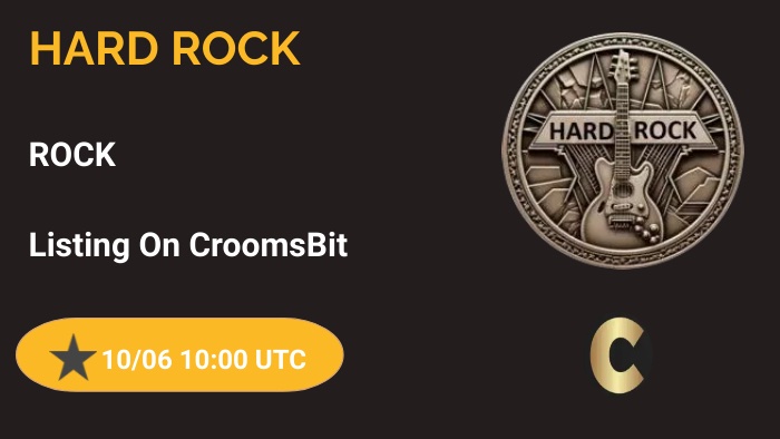 #CroomsBit is thrilled to announce the listing of HARDROCK @HARD_ROCK_TOKEN Trading Pair : ROCK/USDT Deposit Open : 8th June 2024 10:00 UTC Trading Open : 10th June 2024 10:00 UTC LEARN MORE : t.me/CroomsBitExcha… #CRYPTO #cryptocurrency #CROOMSCOIN #BEP20