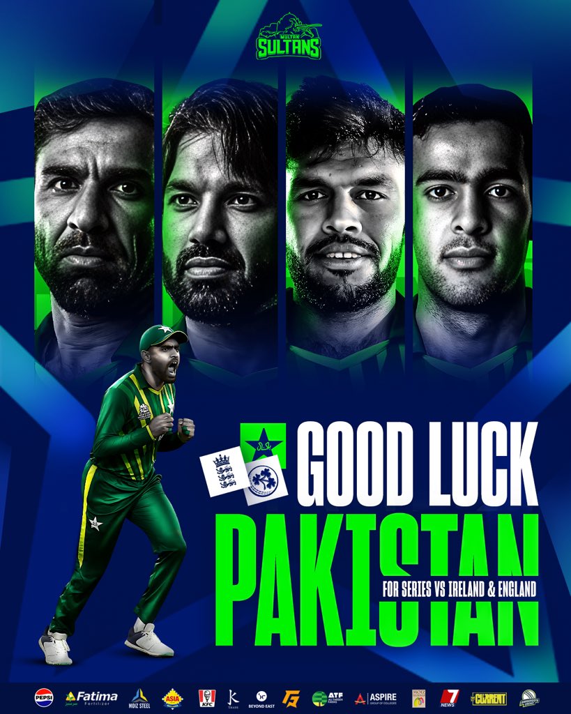 𝘼𝙡𝙢𝙤𝙨𝙩 𝙩𝙞𝙢𝙚 🕰️ All the best to the 🇵🇰 Men’s Team for the Ireland and the England series! 🙌 #SultanSupremacy | #IREvPAK | #ENGvPAK