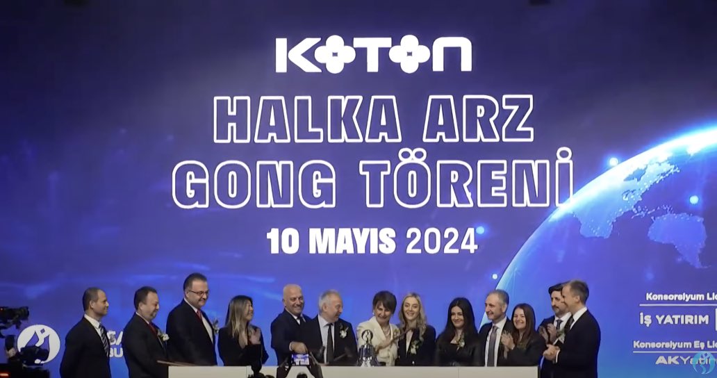 📊 Koton Mağazacılık, düzenlenen gong töreni ile Borsa İstanbul’da #KOTON koduyla işlem görmeye başladı.