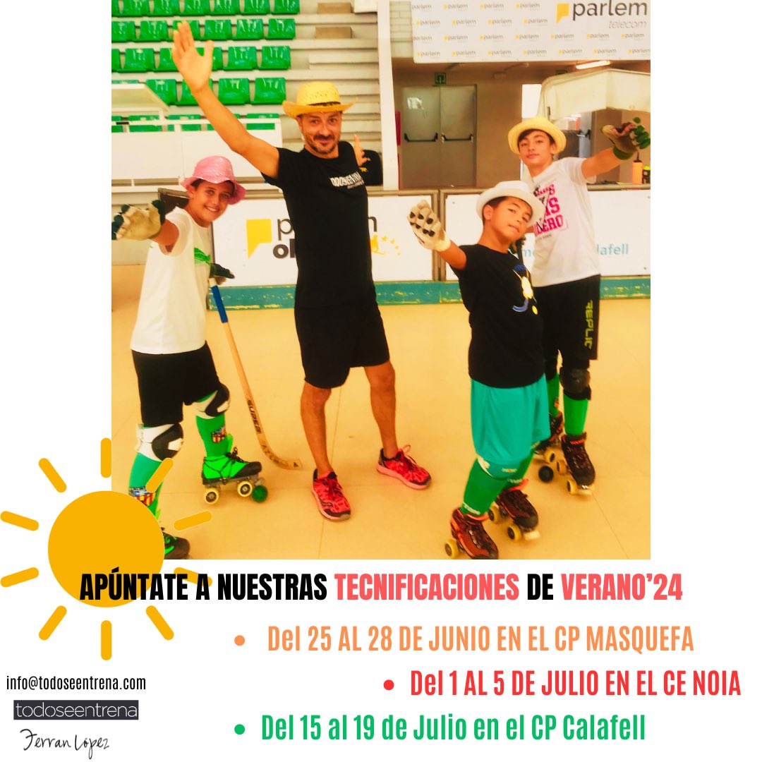 todo se entrena (@todoseentrena) on Twitter photo ‼️APÚNTATE a Nuestras Tecnificaciones de Verano’24‼️
👉Del 25 al 28 de junio en el CP Masquefa
👉Del 1 al 5 de julio en el CE Noia
👉Del 15 al 19 de julio en el CP Calafell
by <a href="/ferranlop75/">ferran lópez</a>
👉Apúntate en info@todoseentrena.com
#hockey #hockeylife #hockeyhits #hockeygame ‼️APÚNTATE a Nuestras Tecnificaciones de Verano’24‼️
👉Del 25 al 28 de junio en el CP Masquefa
👉Del 1 al 5 de julio en el CE Noia
👉Del 15 al 19 de julio en el CP Calafell
by <a href="/ferranlop75/">ferran lópez</a>
👉Apúntate en info@todoseentrena.com
#hockey #hockeylife #hockeyhits #hockeygame