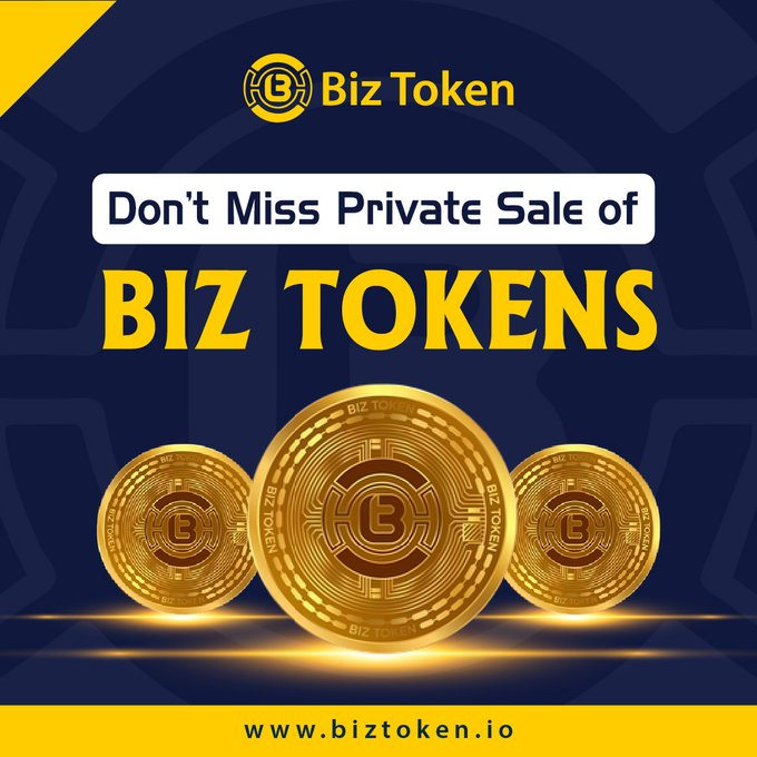 Don't Miss Out! 🚀
Exclusive Private Sale of #BIZ_Token 💰

Join us and experience the use of digital assets in the world of biz ecosystem.

🖱️Visit here: biztoken.io

#BizToken #bizglobal #BizEcosystem #privatesale #MaximizeEarnings #Crypto