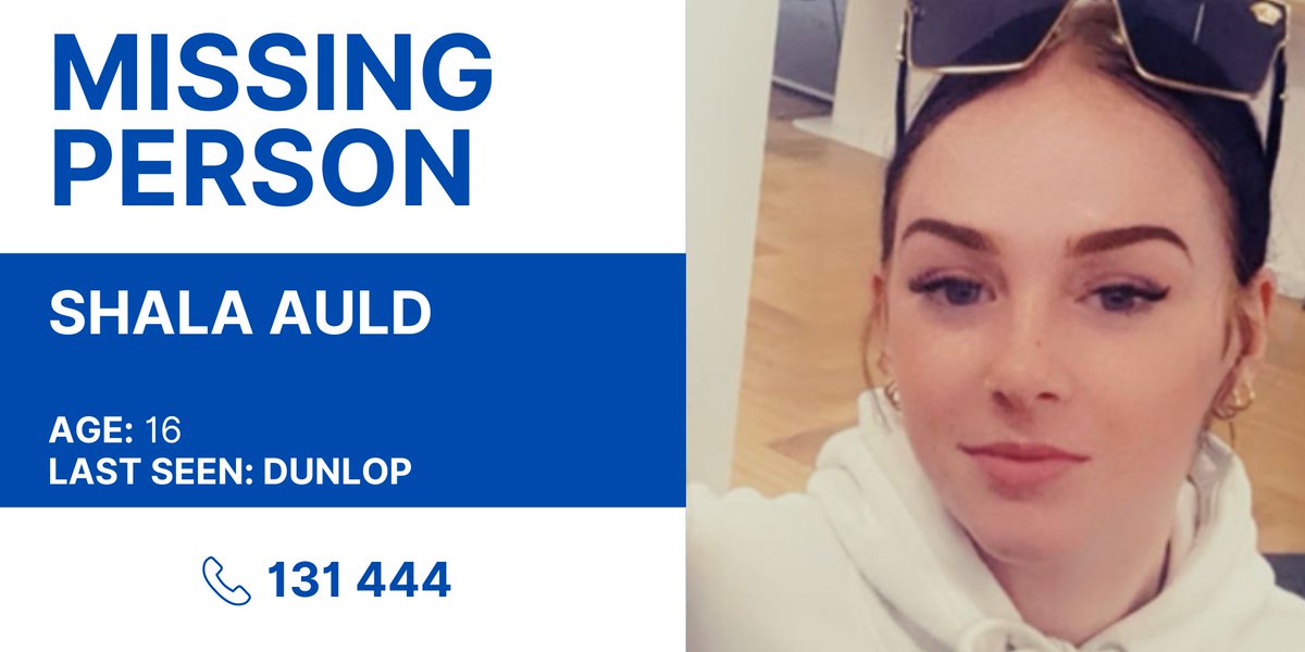 #MISSINGPERSON Shala Auld 

Described as Caucasian, about 167cm tall, slim build with long black hair.   
Please call ACT Policing on 131 444 with info. Details: bit.ly/4a8T9LK